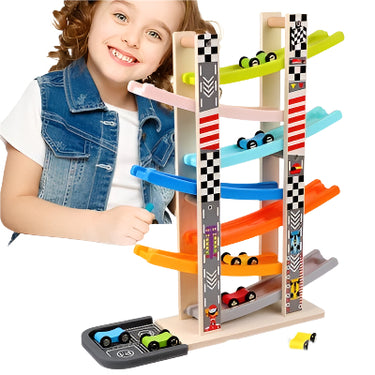 RacerFun | Pista de colores mágica - Set de juego de madera para niños
